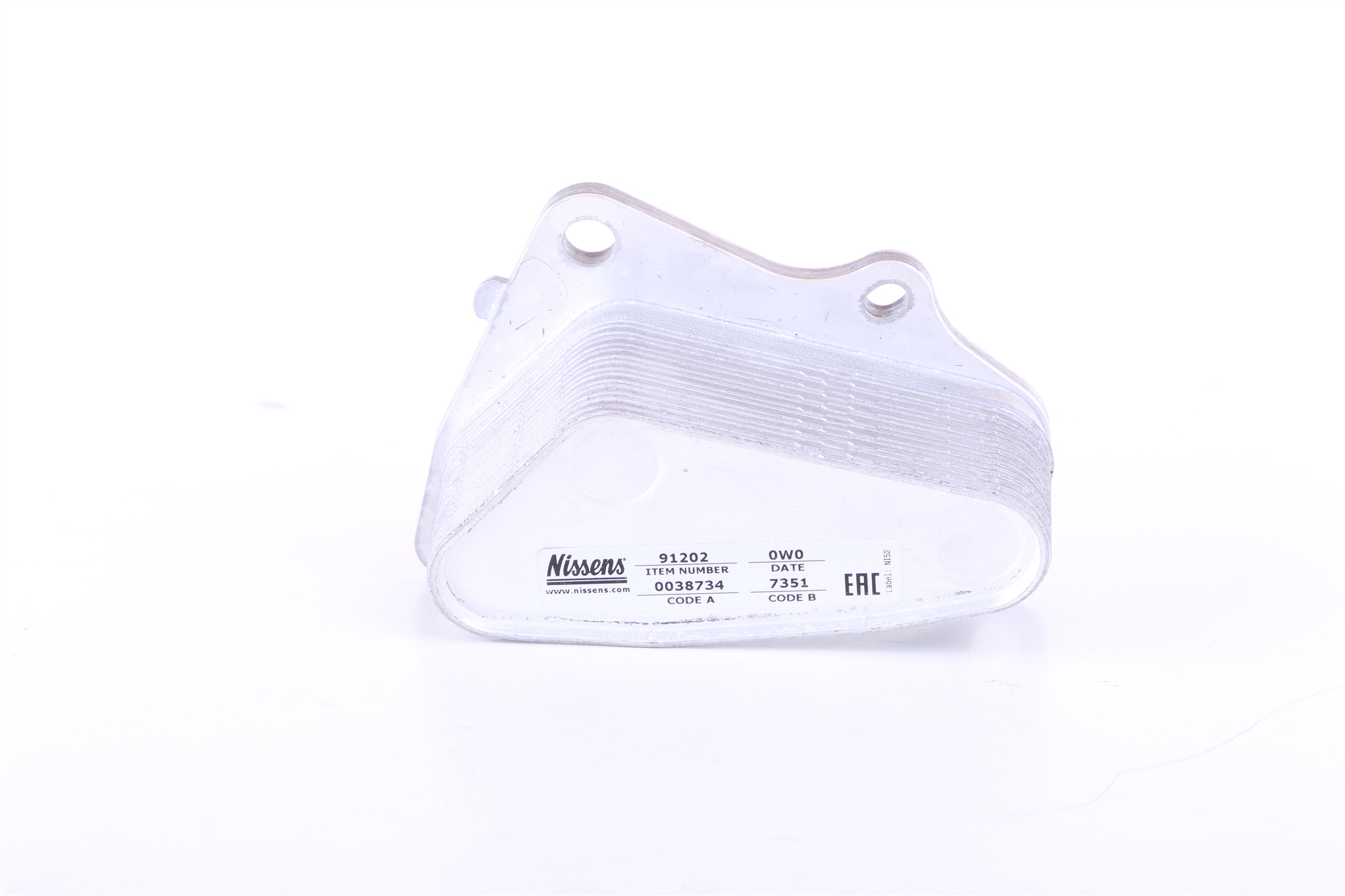 Engine oil cooler 91202 NISSENS 650200 MG