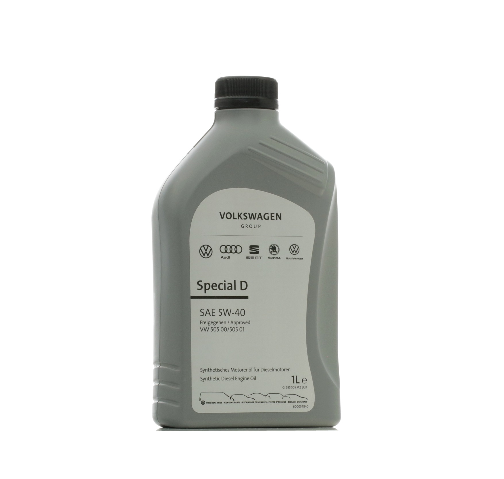 Side view of VAG GS55505M2 Engine oil 5W-40, Capacity: 1l