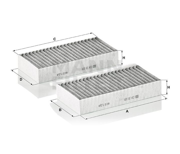 MANN-FILTER CUK 26 028-2 Filtre d'habitacle
