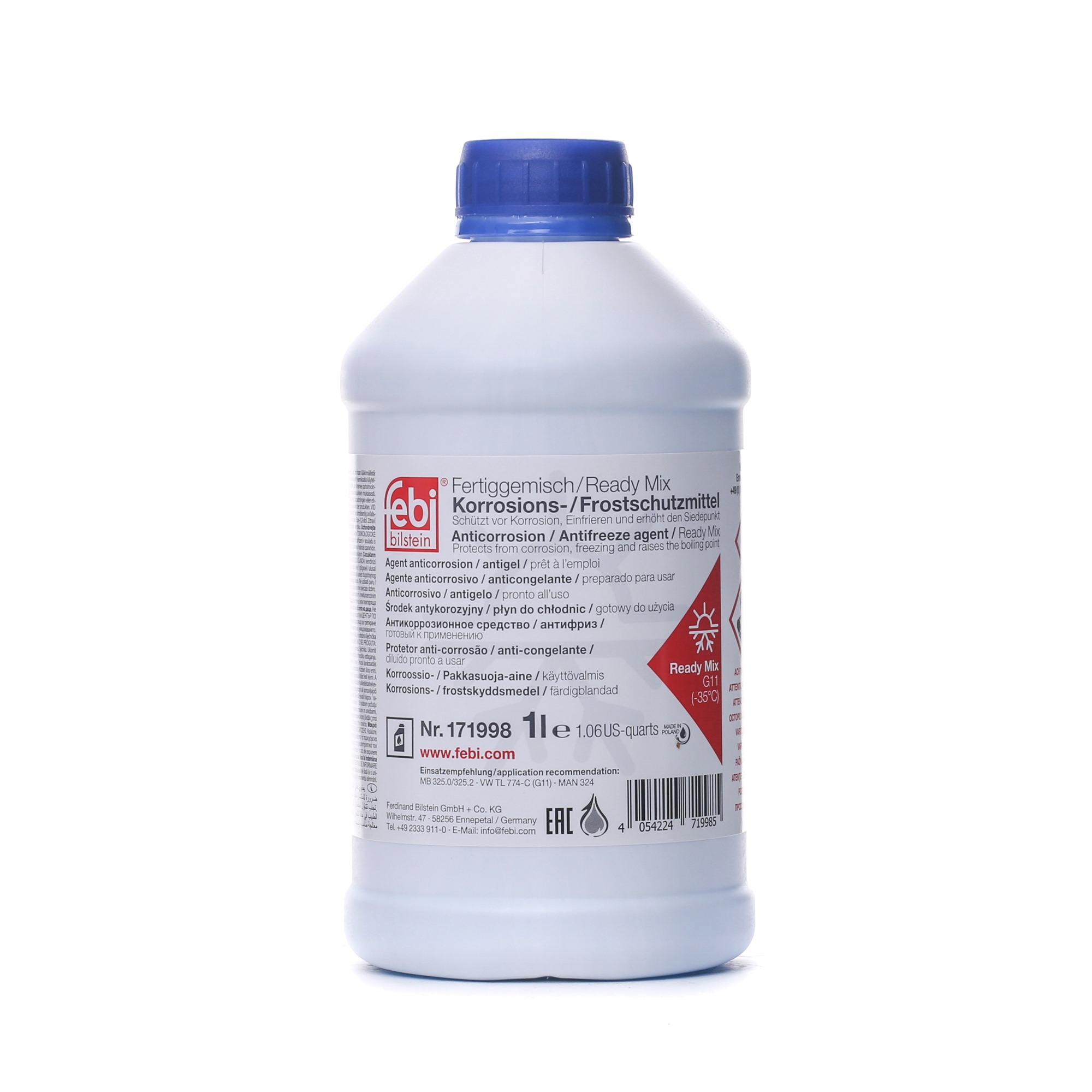 FEBI BILSTEIN 171998 Antifreeze VW TL-774 C, blue, Capacity: 1l-image-16180455