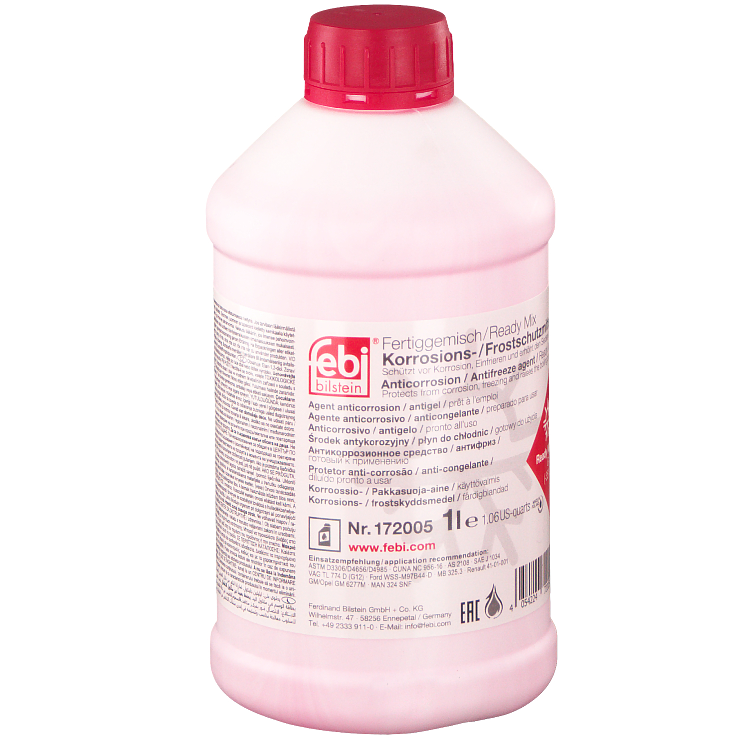 FEBI BILSTEIN 172005 Antifreeze VAG TL-774 D, red, Capacity: 1l-image-16180458