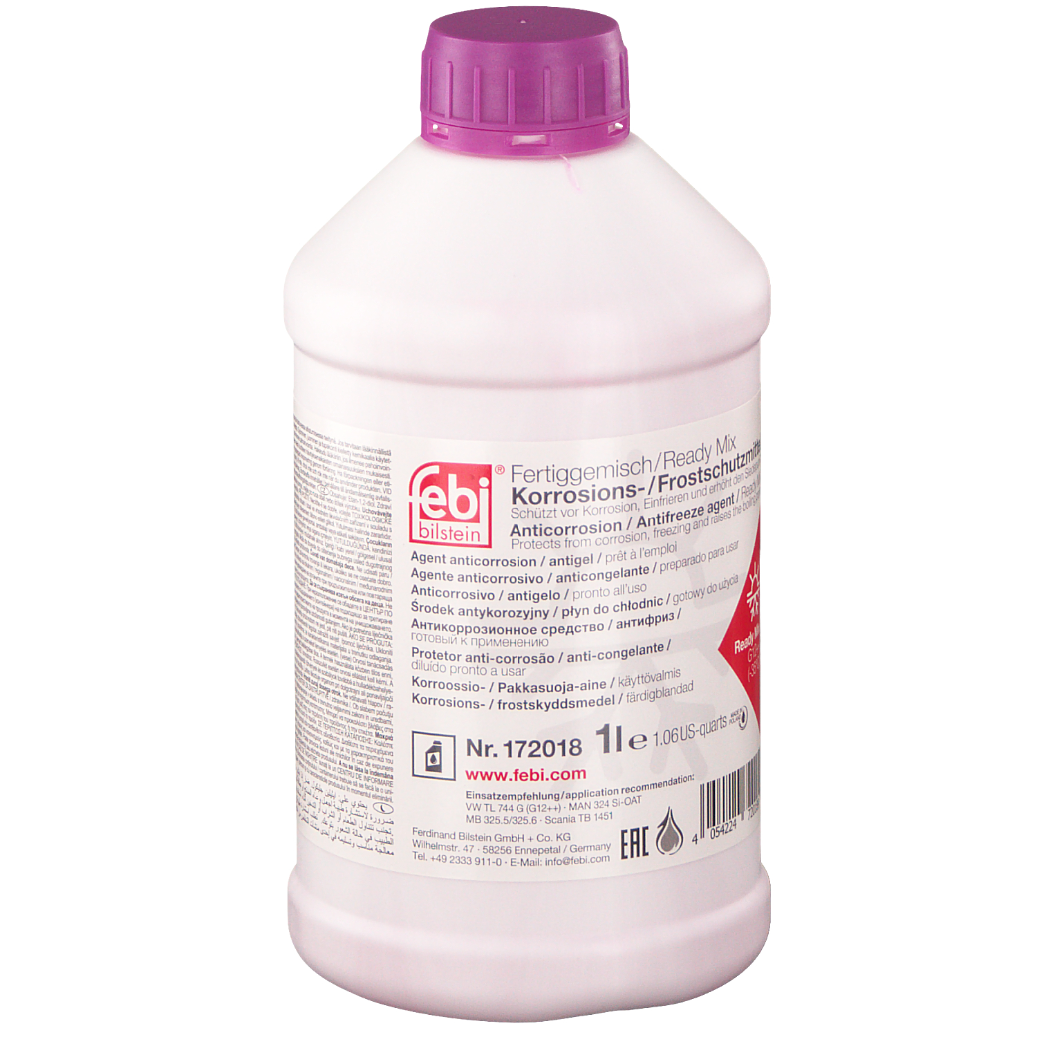 FEBI BILSTEIN 172018 Antifreeze Scania TB 1451, violet, Capacity: 1l-image-16180468