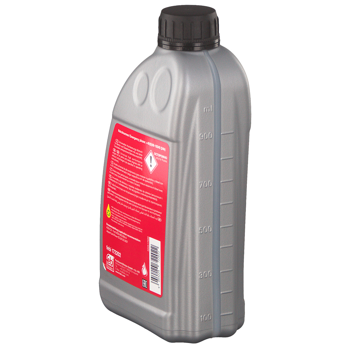 Side view of FEBI BILSTEIN 172202 Engine oil Mobility Guard Pro 0W-30, Capacity: 1l