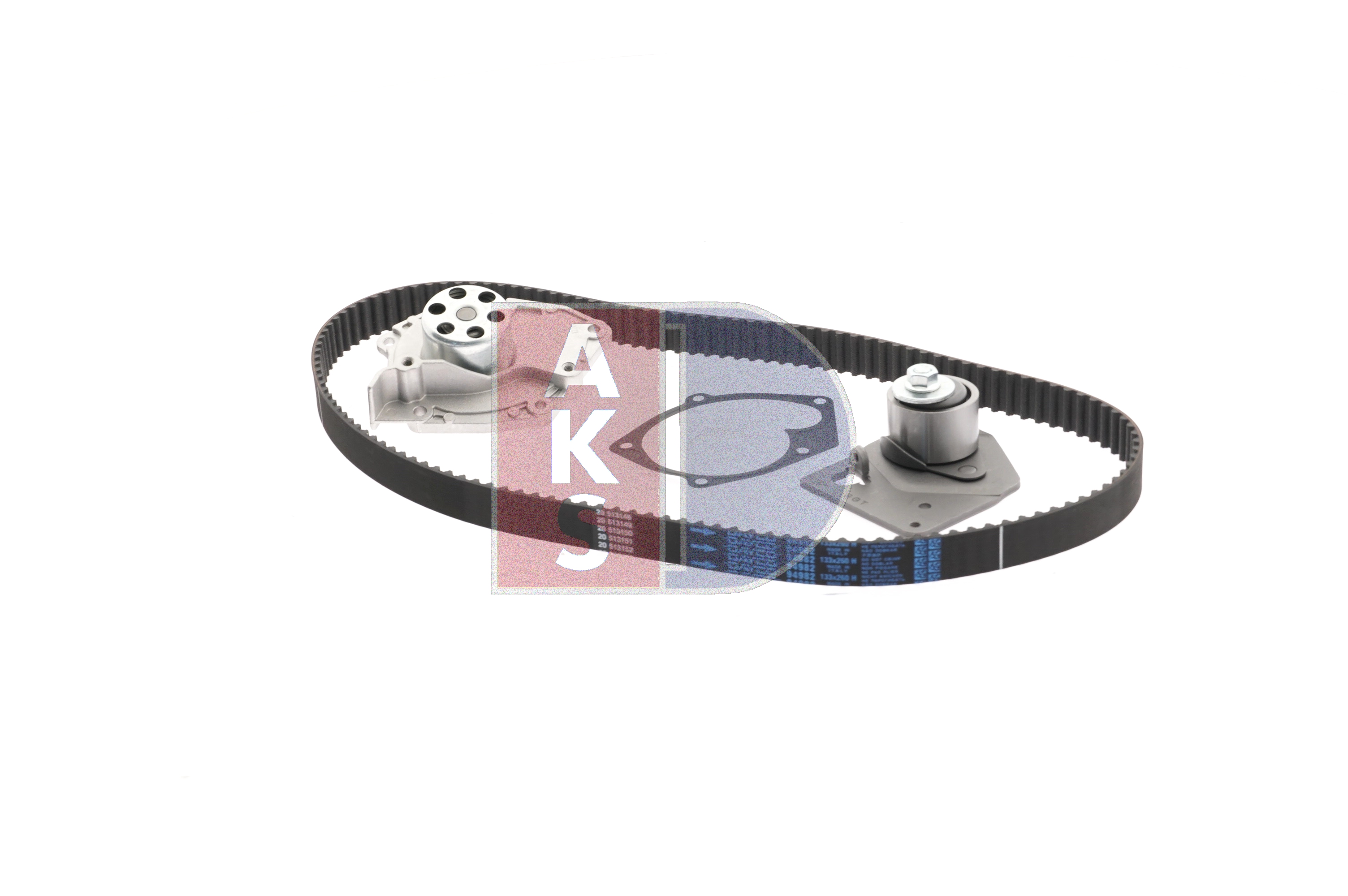 AKS DASIS 570278N Timing belt kit with water pump for Renault LAGUNA II BG0/1_ 1.9 dCi 130 hp 2005 F9Q 758 Diesel AKS DASIS 570278N Cambelt and water pump Renault Laguna 2 1.9 dCi 130 hp Diesel 2005