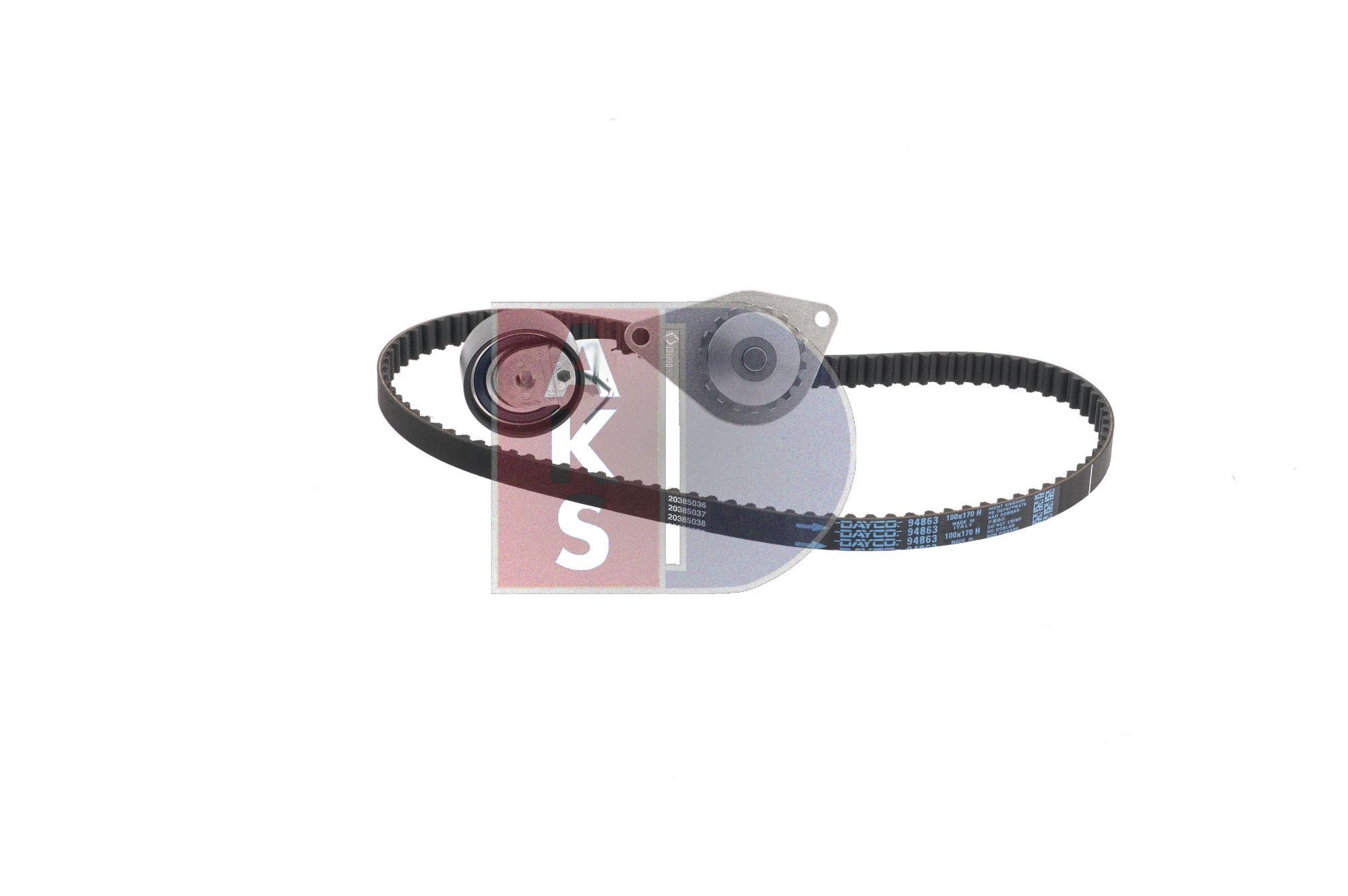 AKS DASIS 570304N Kit cinghia distribuzione, pompa acqua