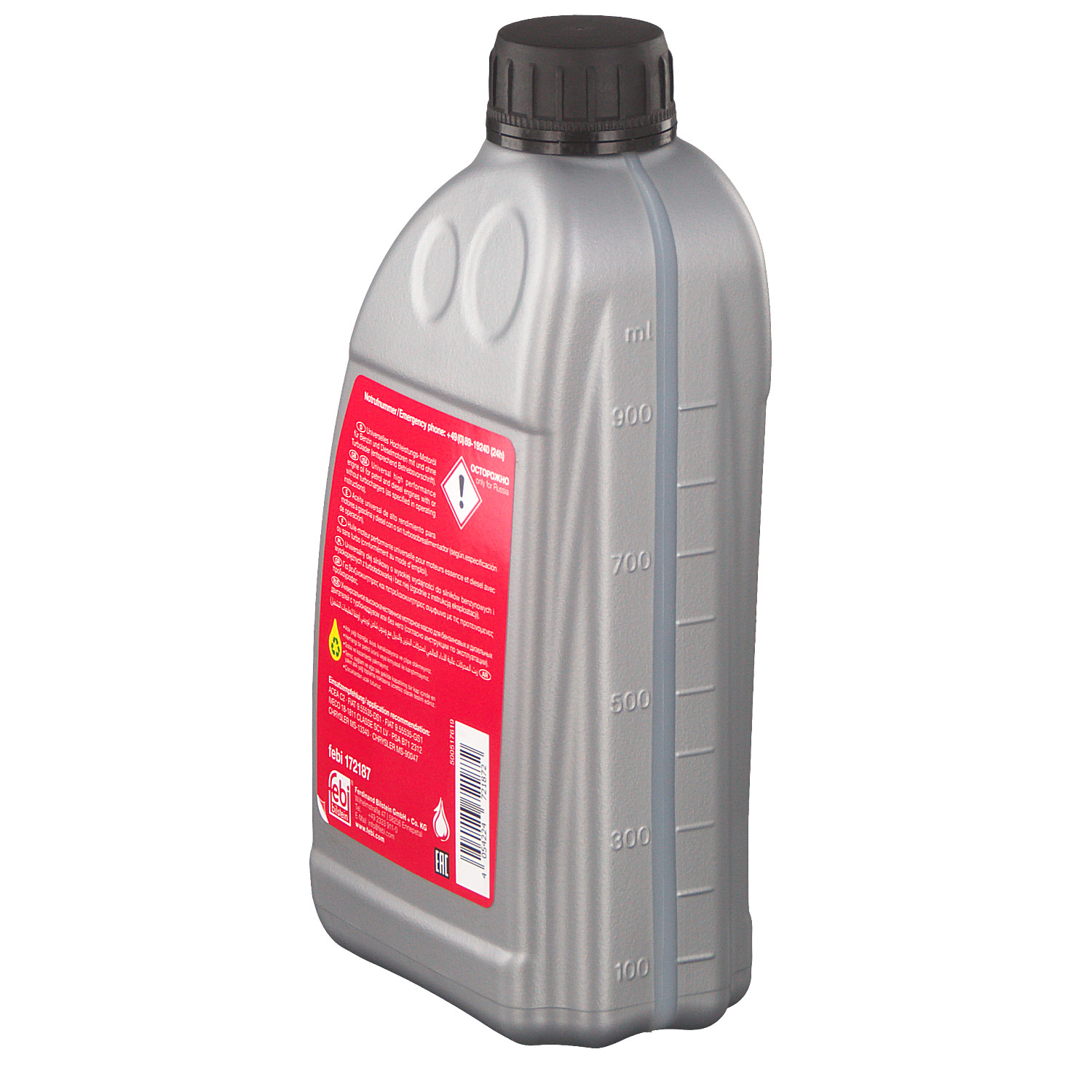 Side view of FEBI BILSTEIN 172187 Engine oil Mobility Guard Ultra 0W-30, Capacity: 1l
