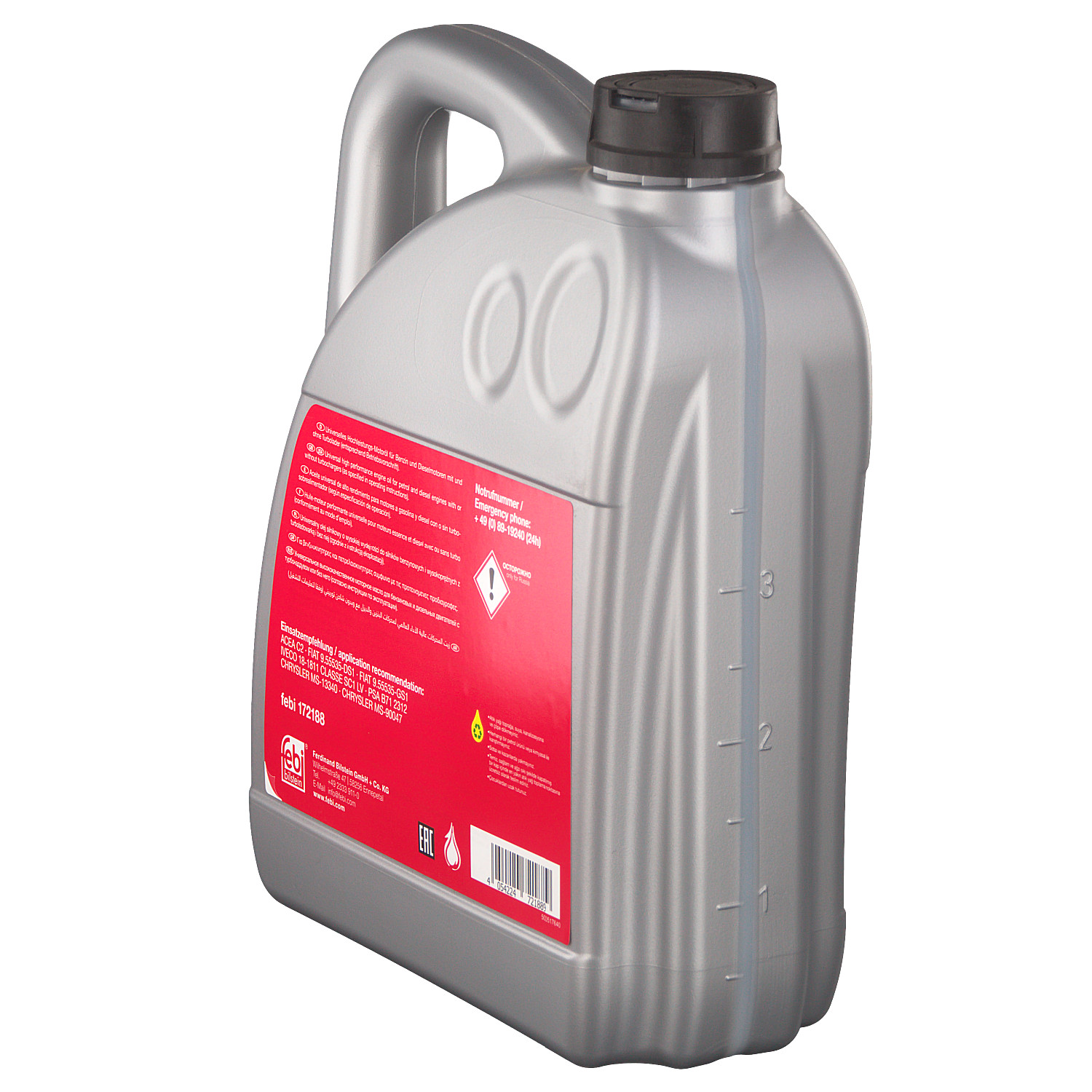 Side view of FEBI BILSTEIN 172188 Engine oil Mobility Guard Ultra 0W-30, Capacity: 4l