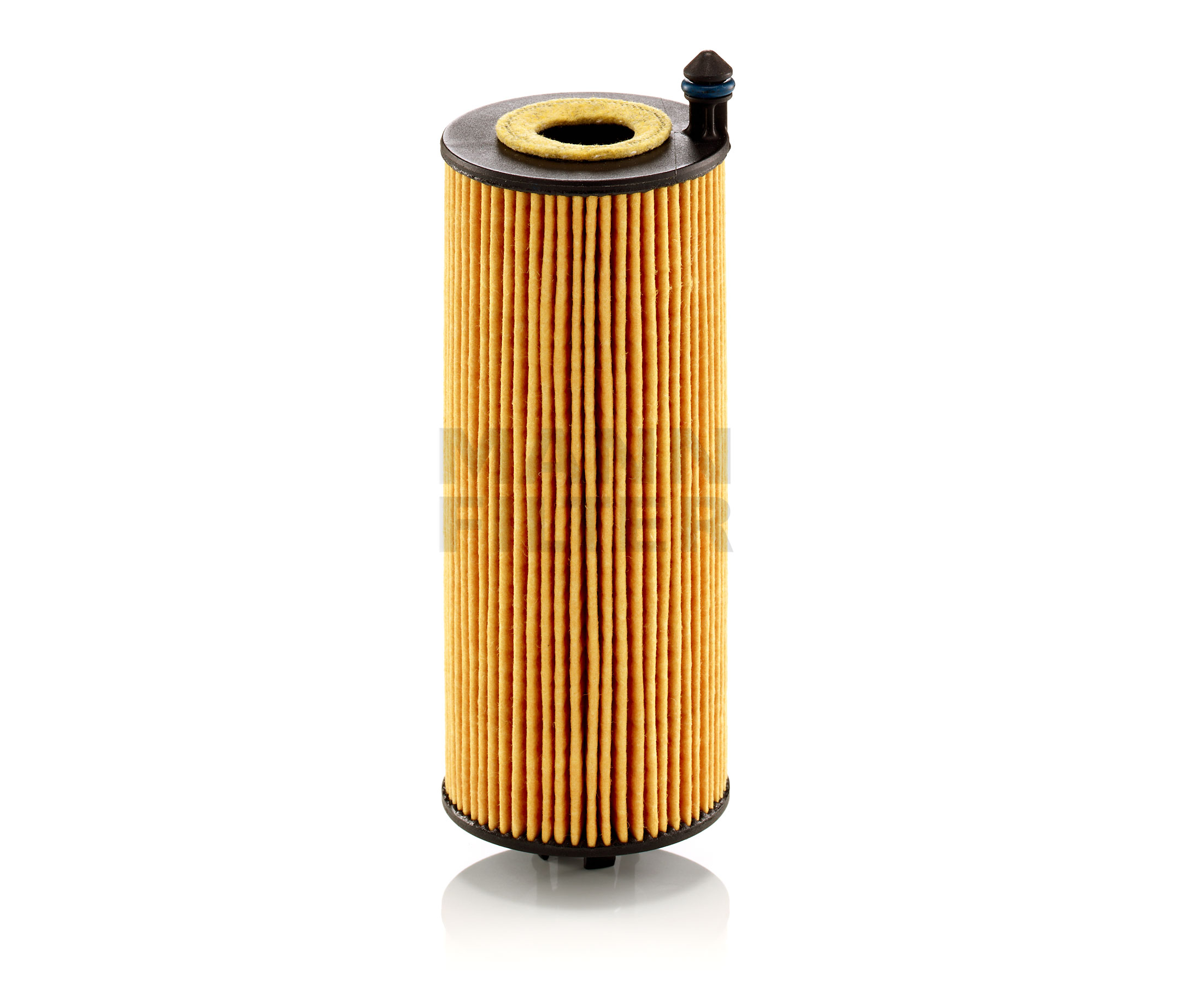 Side view of MANN-FILTER HU 6032 z Oil filter Filter Insert, with gasket/seal