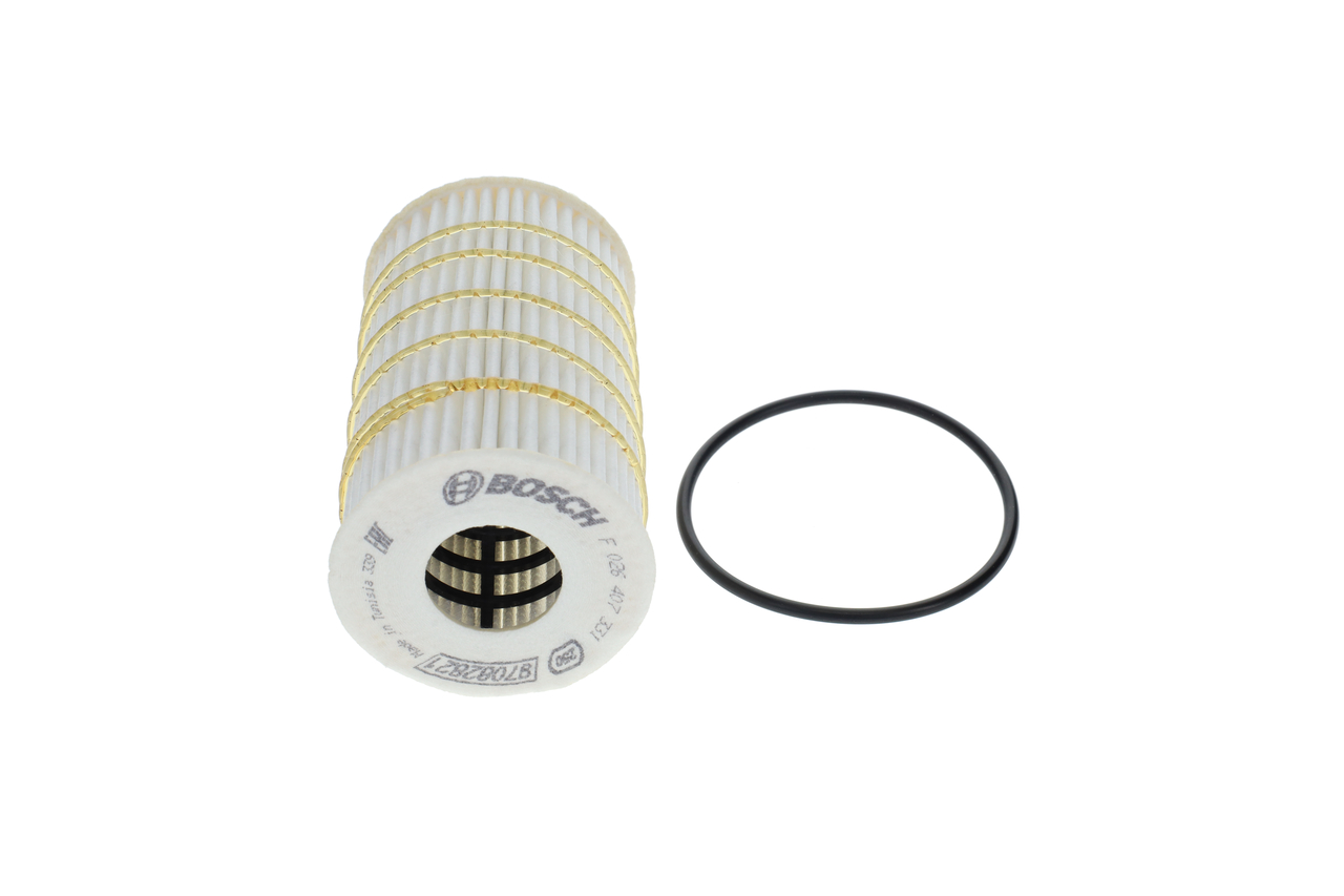 Cubierta, caja filtro de aceite F 026 407 331 BOSCH 06E 115 405 L AUDI