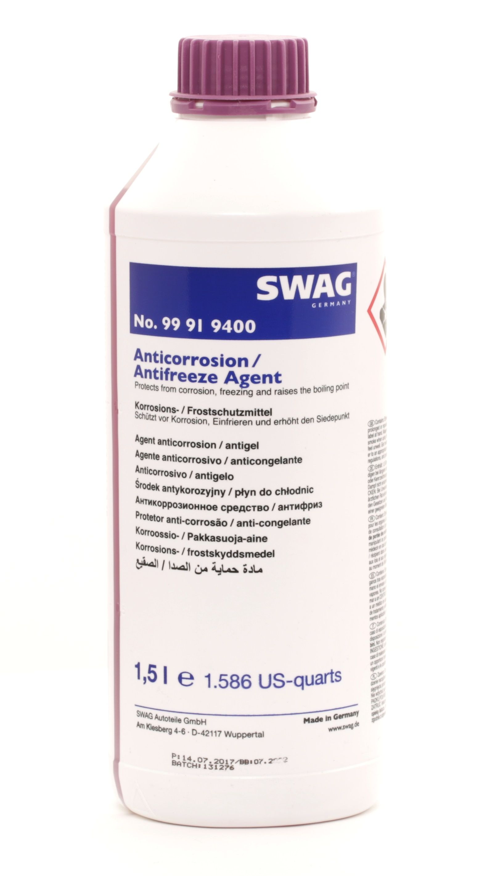 SWAG 99 91 9400 Frostschutz Ford WSS-M97B44-D, violett, Inhalt: 1,5l
