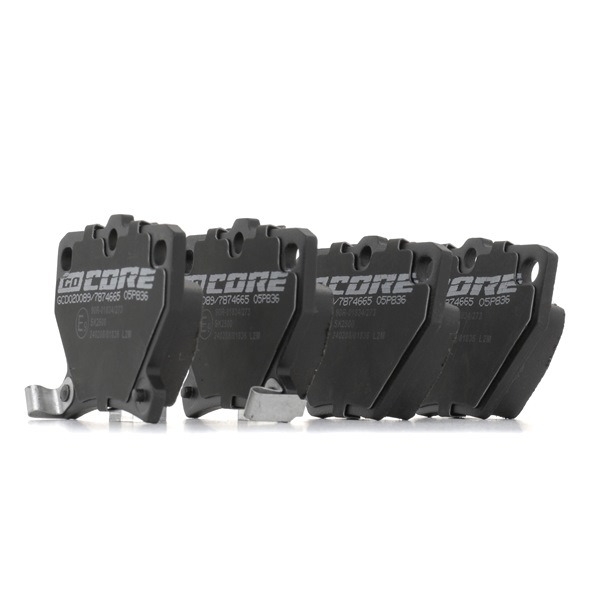 goCORE GCD020089 Plaquettes de frein pour Toyota COROLLA A trois volumes _E12J_, _E12T_ 1.8 (ZZE122) 136 CV 2004 1ZZ-FE Essence goCORE GCD020089 Plaquette TOYOTA Corolla IX Berline (E120) 1.8 (ZZE122) 136 CV Essence 2004