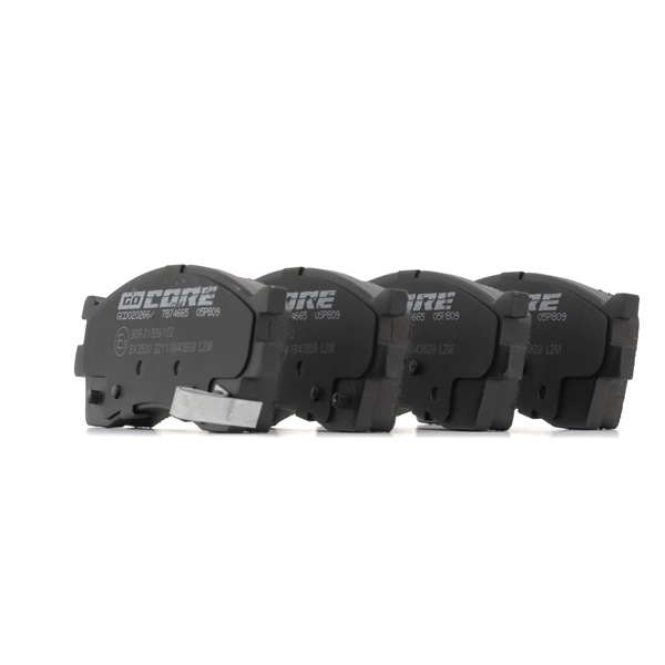 goCORE GCD020266 Remblokken voor Kia RIO Saloon DC_ 1.5 16V 97 Pk 2003 A5D Ottomotor goCORE GCD020266 Remblokset Kia Rio DC 1.5 16V 97 Pk Benzine prijs