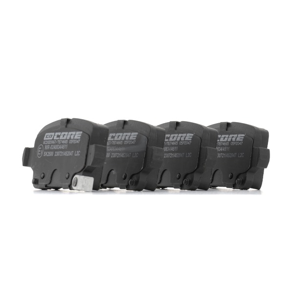 goCORE GCD020667 Plaquettes de frein VAUXHALL Astra Mk7 (K) 3/5 portes (B16) 1.2 Turbo 145 CV Essence 2019