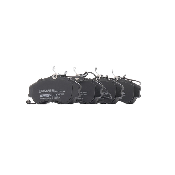 RIDEX PLUS 402B0265P Remblokken voor Peugeot 306 Hatchback 7A, 7C, N3, N5 2.0 S16 151 Pk 1994 RFT (XU10J4) Ottomotor RIDEX PLUS 402B0265P Remblokset Peugeot 306 7a 2.0 S16 151 Pk Benzine prijs