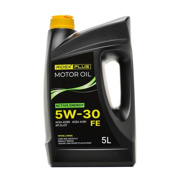 Engine oil RIDEX PLUS Active Energy , FE 5W-30, 5l, Synthetic Oil 1862O0089P Oil RIDEX PLUS 5W30 petrol Active Energy , FE