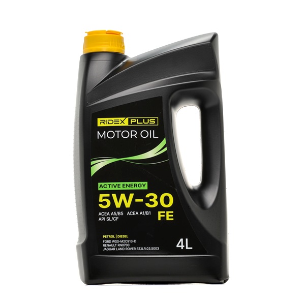 Engine oil RIDEX PLUS Active Energy, FE 5W-30, 4l, Synthetic Oil 1862O0389P Auto oil RIDEX PLUS 5W30 diesel Active Energy, FE