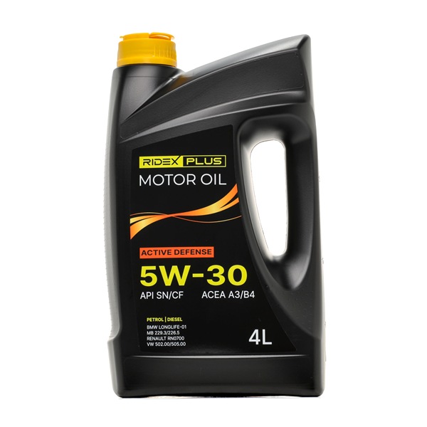 Engine oil RIDEX PLUS Active Defense 5W-30, 4l, Synthetic Oil, Full Synthetic Oil 1862O0446P Car oil RIDEX PLUS 5W30 diesel Active Defense