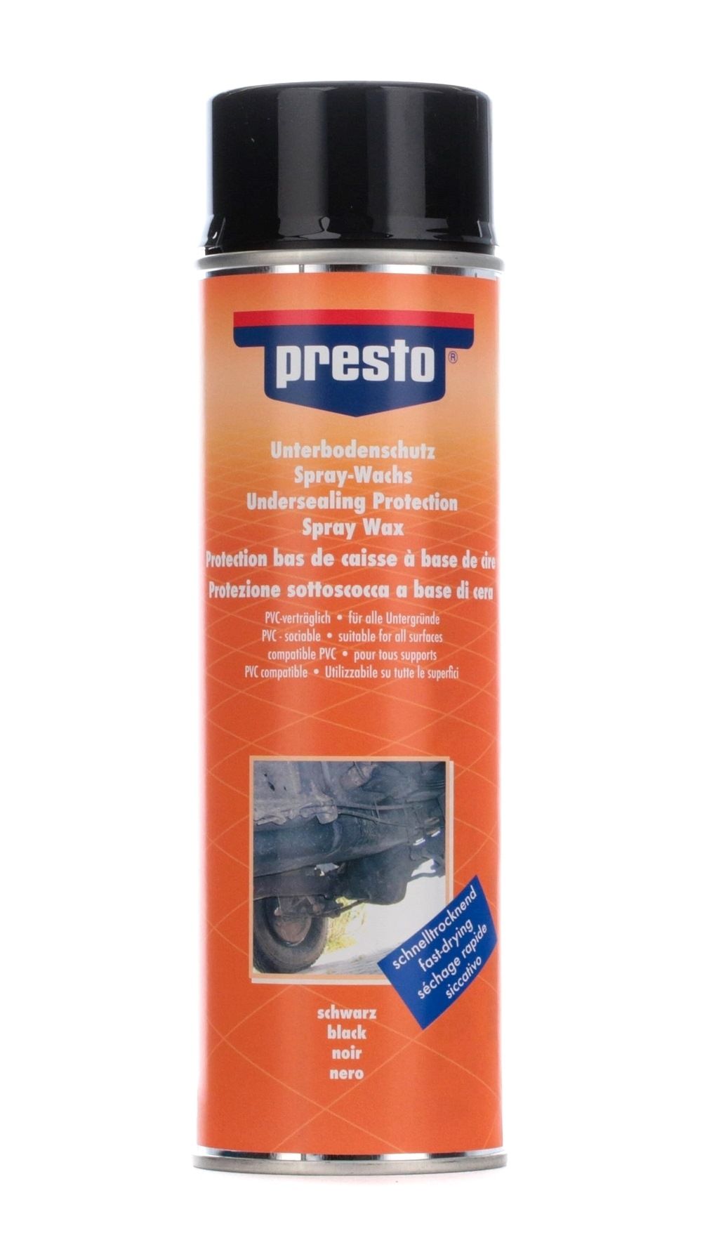 PRESTO 690181 Underbody Protection aerosol, Capacity: 500ml, Weight: 0,462kg, UBS Wachs schwarz 500-image-2230507