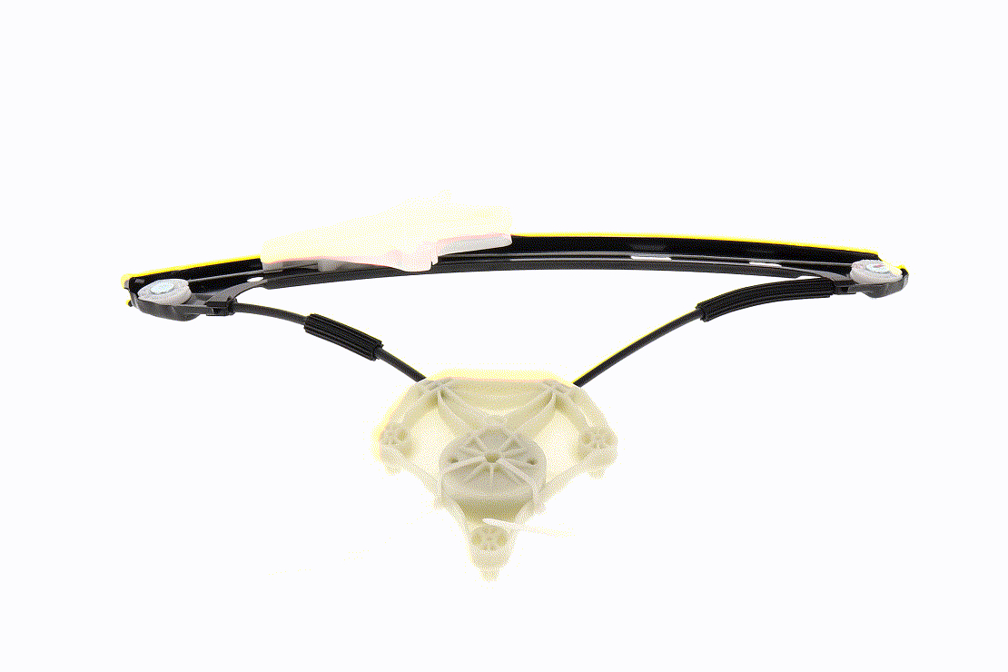VAICO V10-7623 Window regulator Green Mobility Parts Right Rear, Operating Mode: Electric, without electric motor, with bolted-on plate-image-22798111