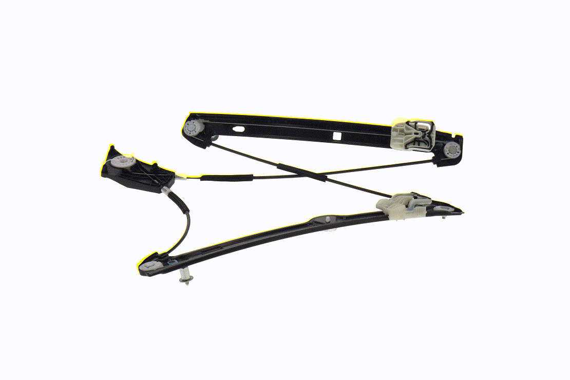 VAICO V10-7660 Window regulator Green Mobility Parts Right Front, Operating Mode: Electric, without electric motor, with bolted-on plate-image-22798126