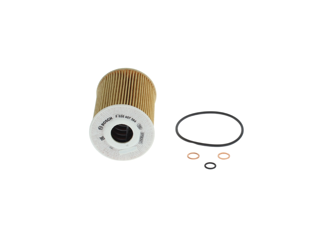 BOSCH F 026 407 384 Oil filter Filter Insert, with gaskets/seals-image-24462858