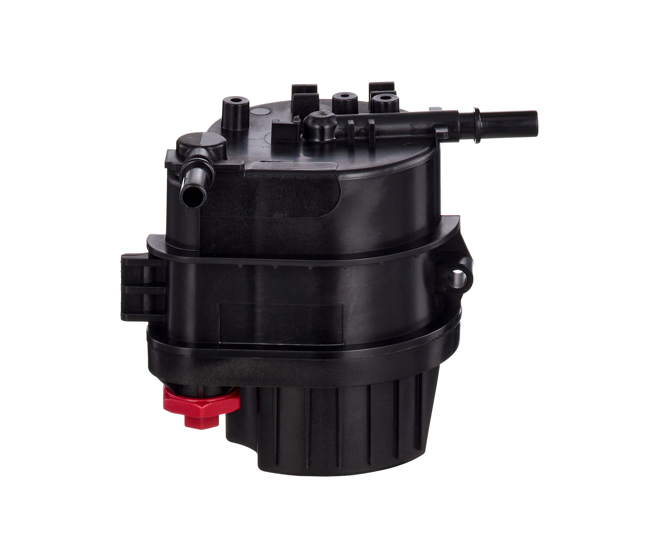 Side view of MANN-FILTER WK 9015 x Fuel Filter In-Line Filter, with gasket/seal