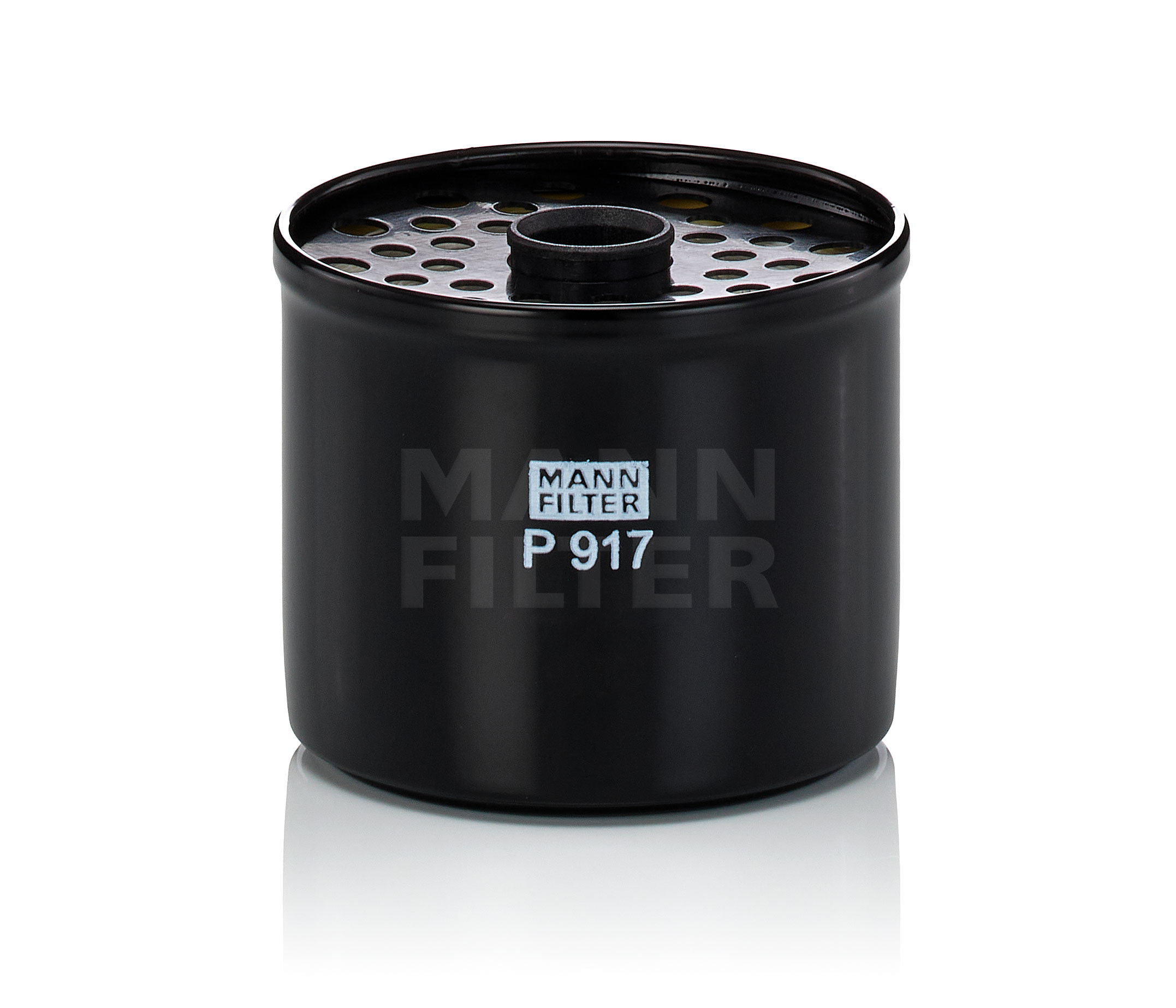 Side view of MANN-FILTER P 917 x Fuel Filter with gasket/seal