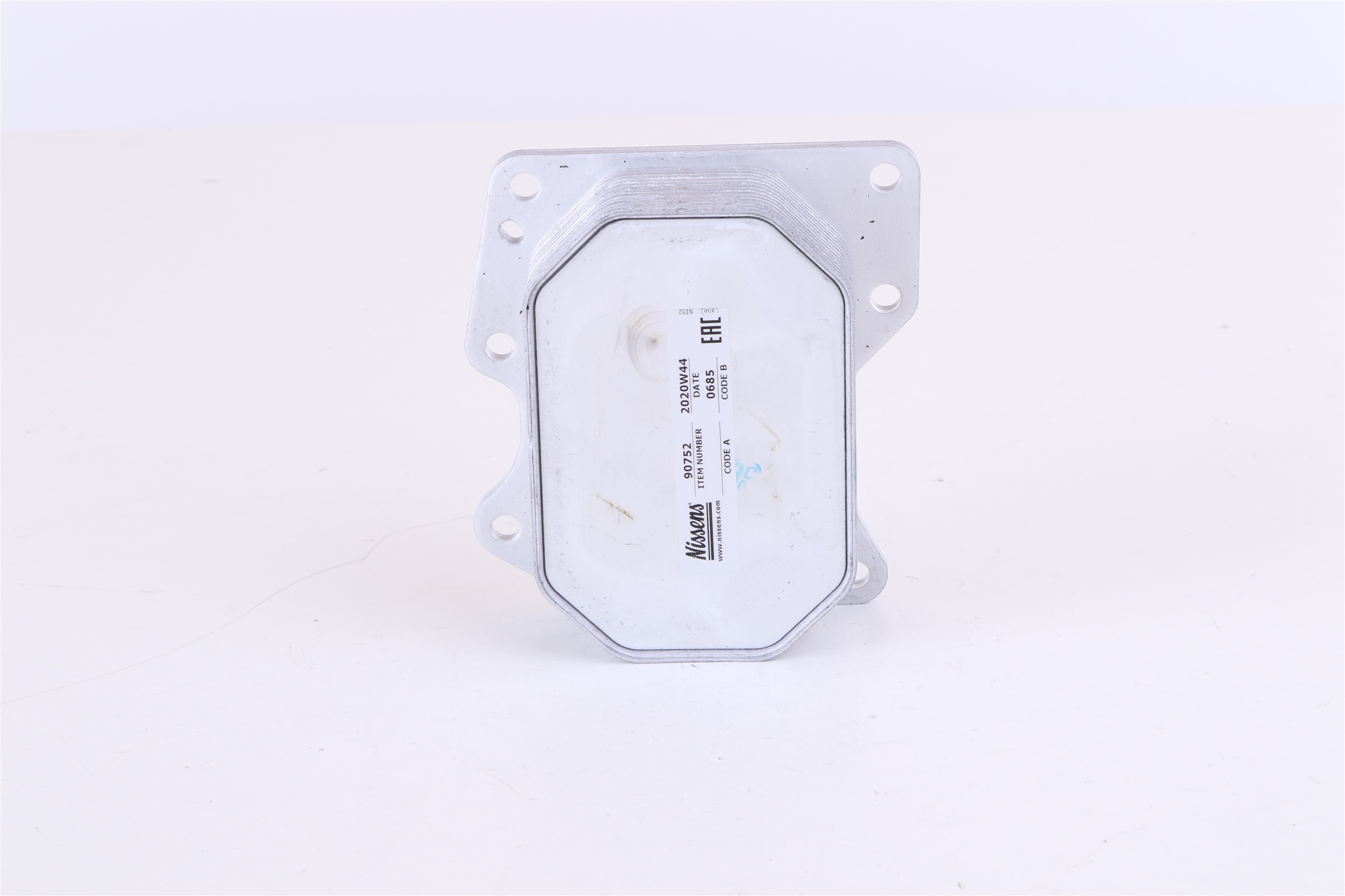NISSENS 90752 Radiador de óleo, óleo do motor