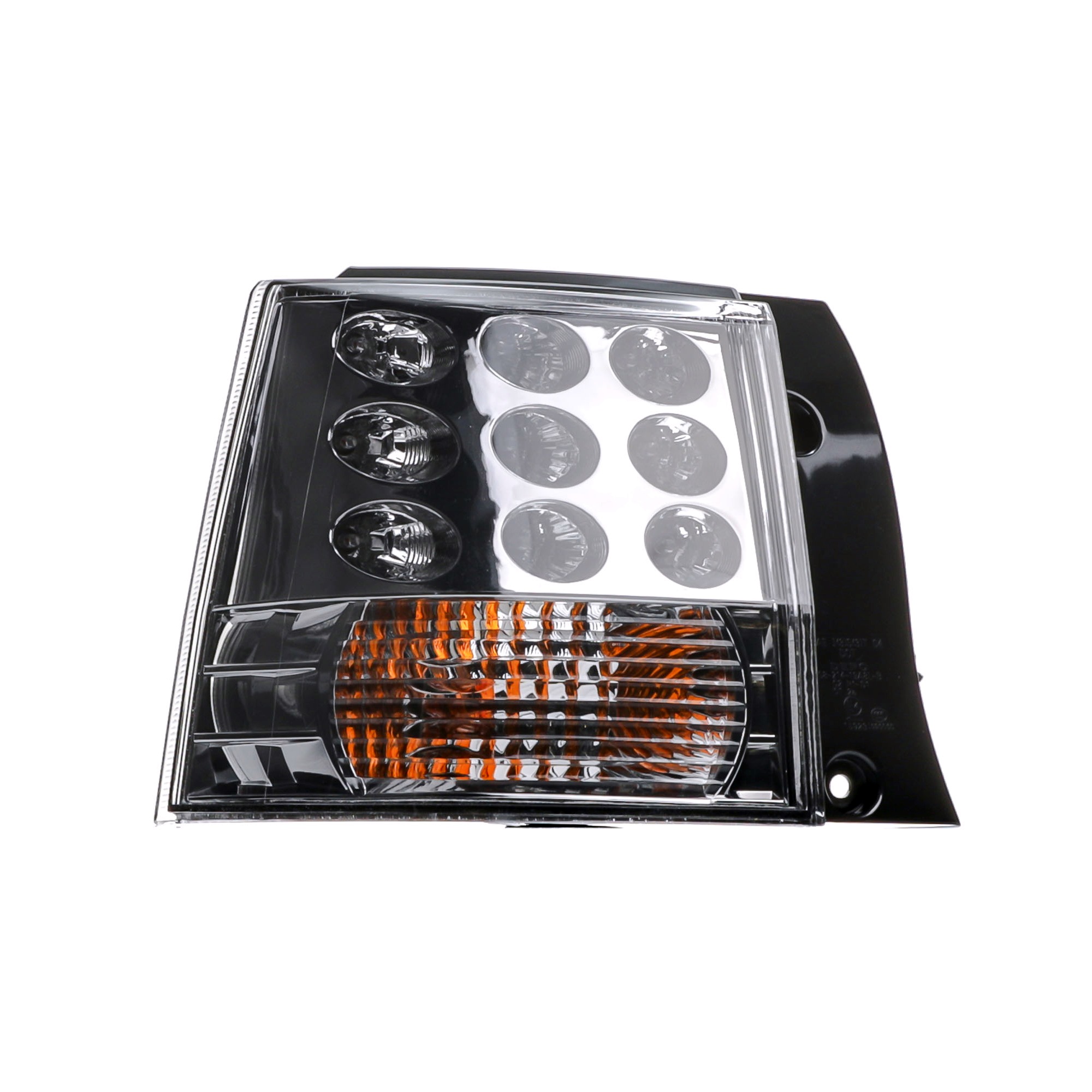 Side view of ABAKUS 214-19A8L-AQ Rear light Left, PY21W, with bulbs