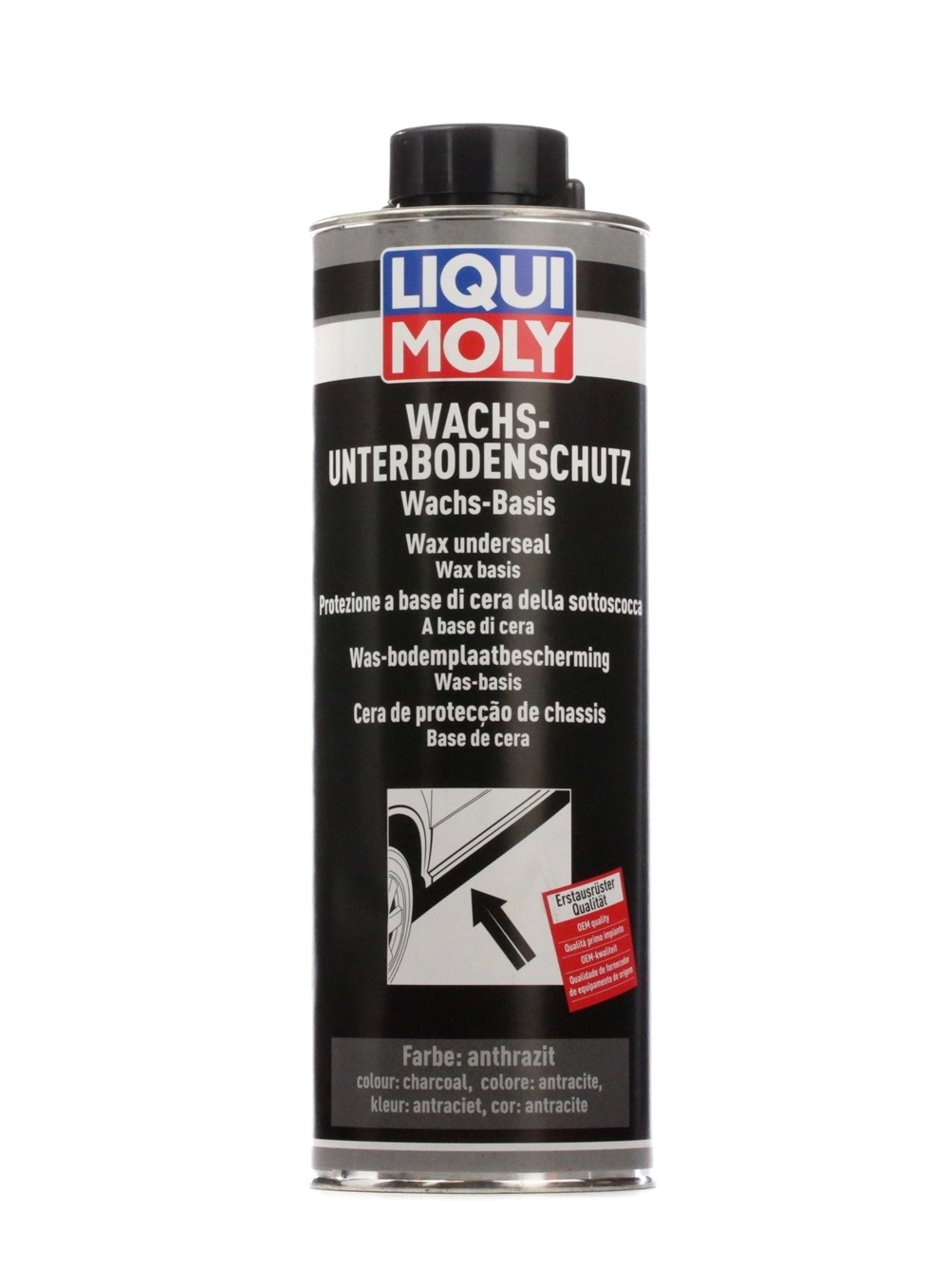 LIQUI MOLY 6102 Underbody Protection Wax Underseal, anthracite/black Capacity: 1l, Tin-image-7897992