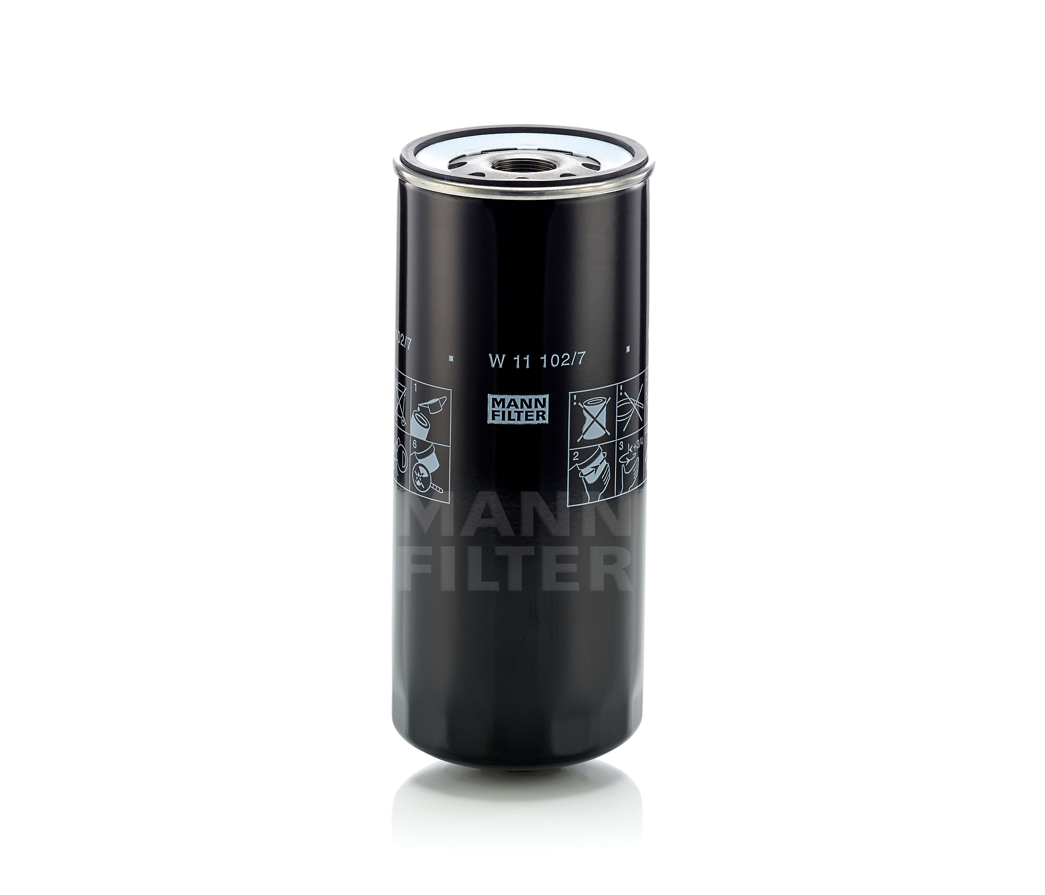 MANN-FILTER W 11 102/7 Oil filter Spin-on Filter, with one anti-return valve-image-7957736