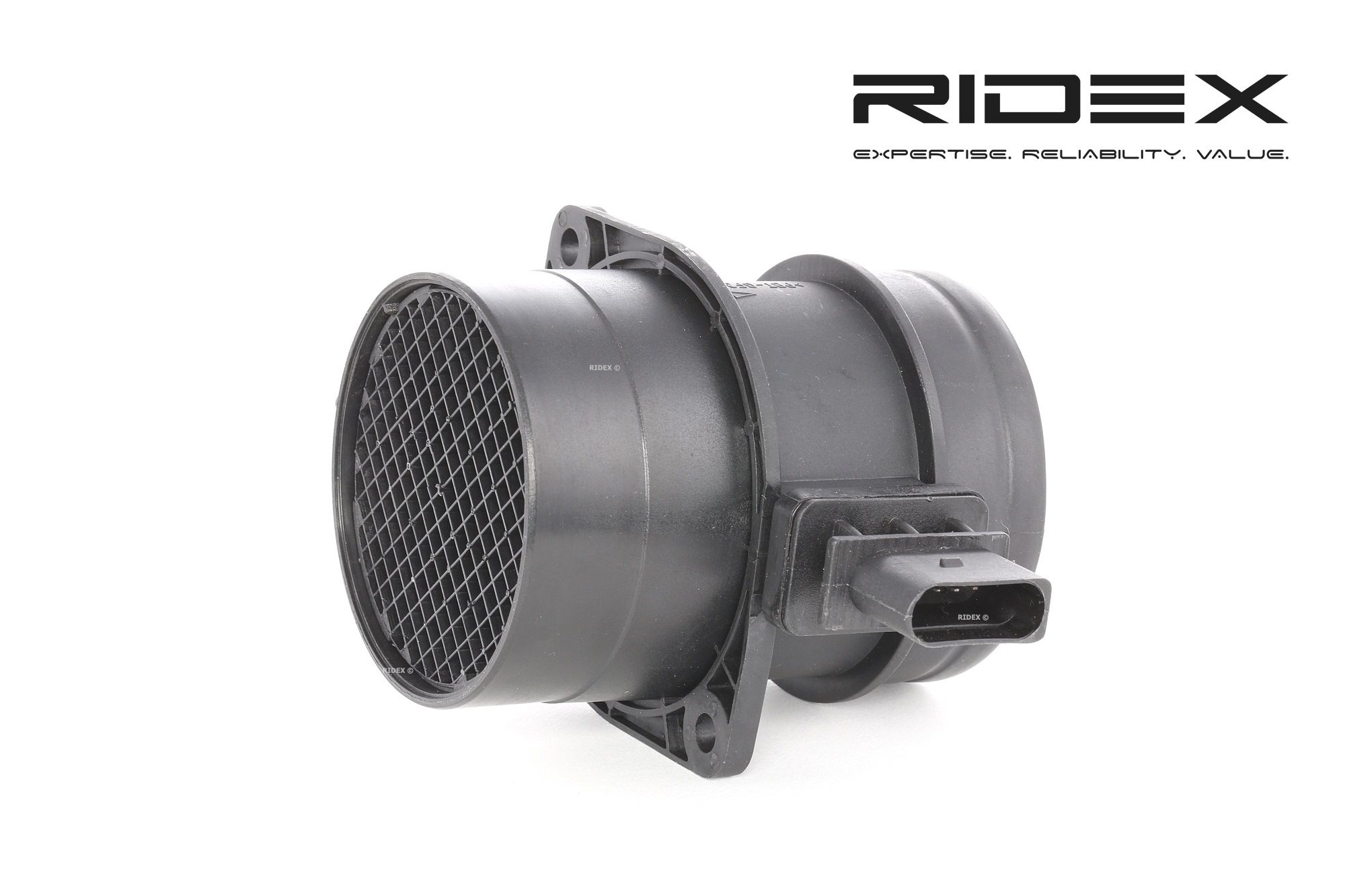 Side view of RIDEX 3926A0128 Mass air flow sensor with housing