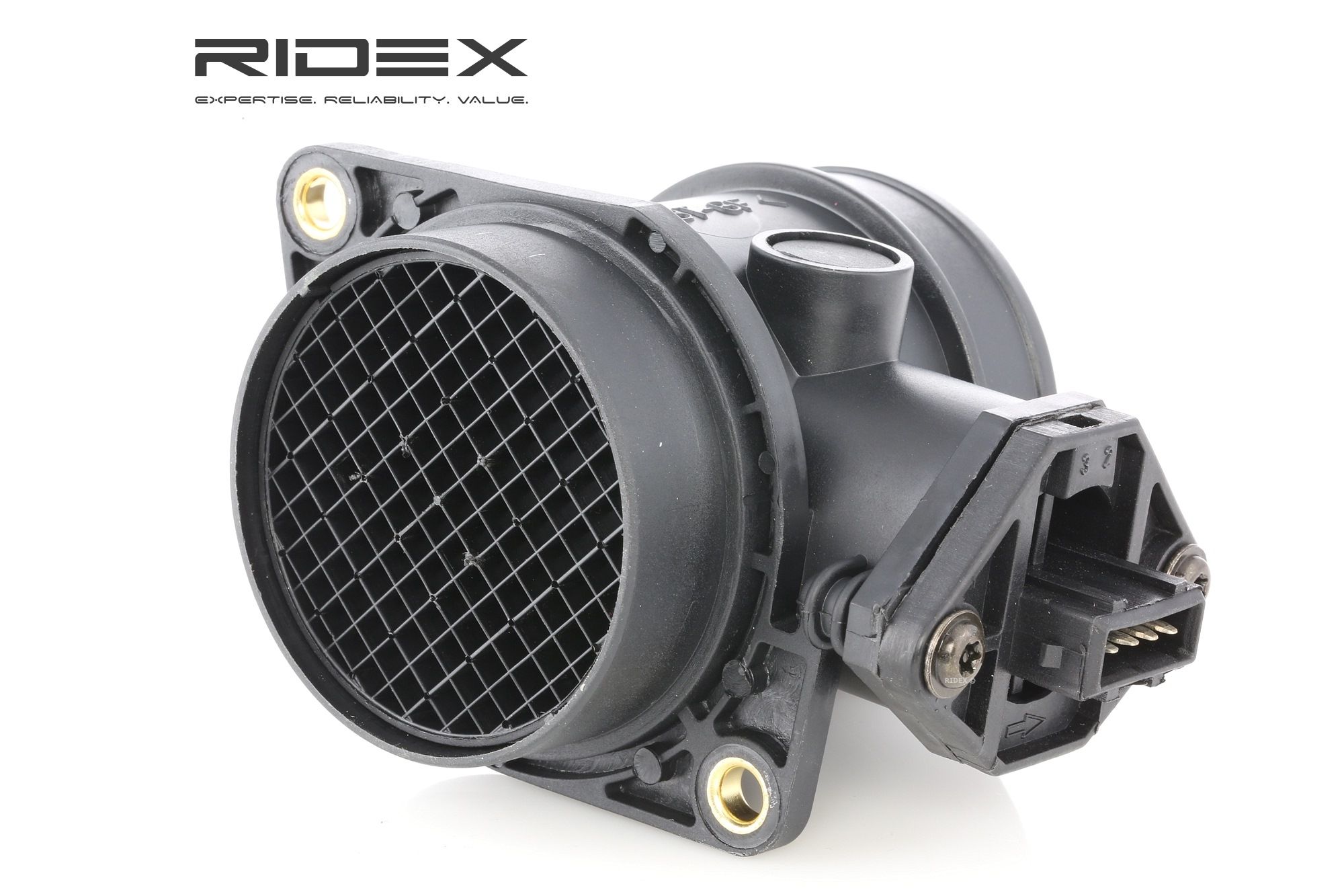 Side view of RIDEX 3926A0115 Mass air flow sensor with housing
