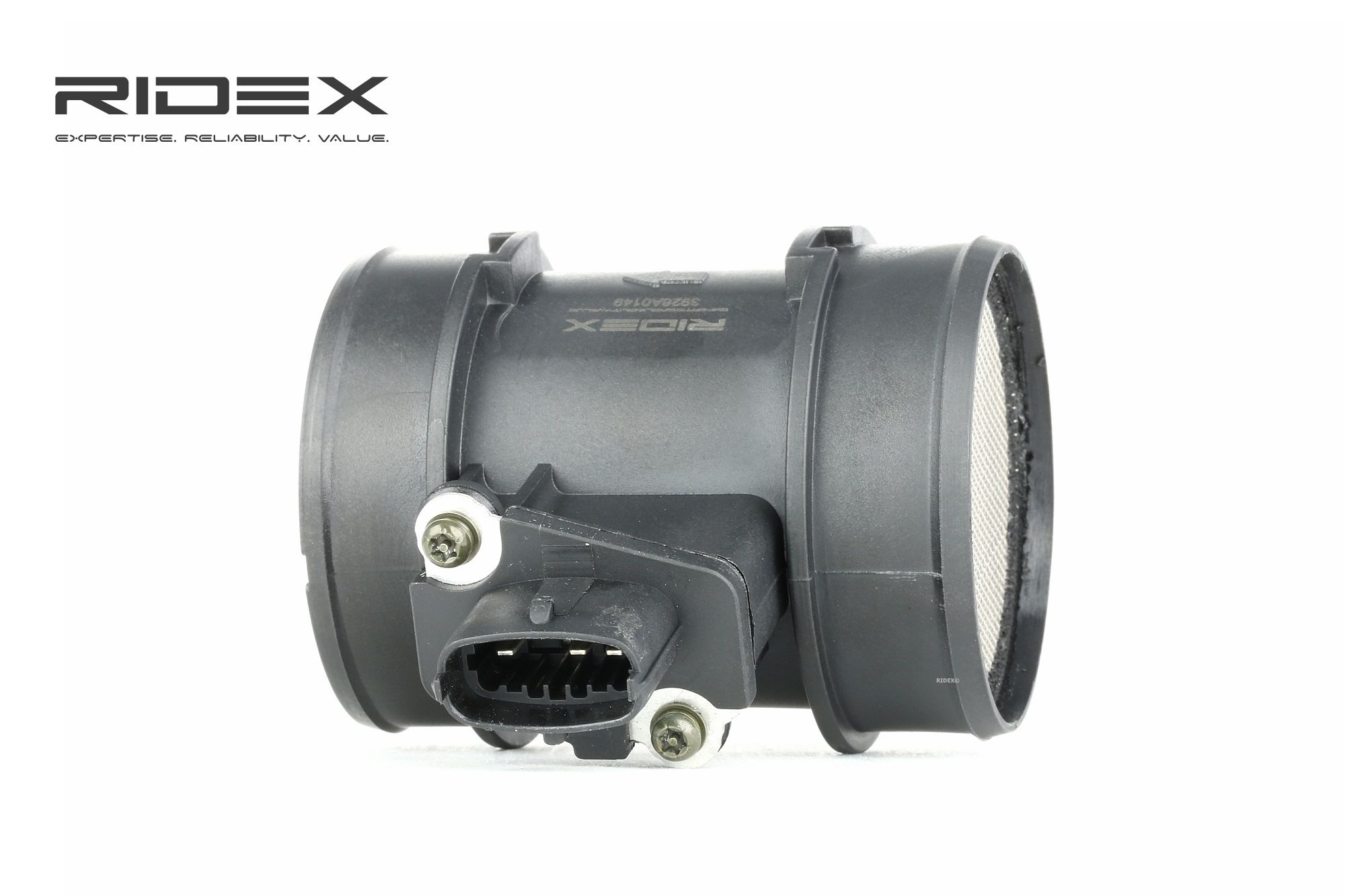 Side view of RIDEX 3926A0149 Mass air flow sensor with housing