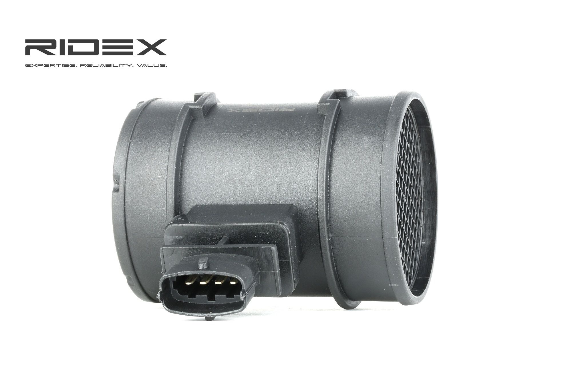 Side view of RIDEX 3926A0160 Mass air flow sensor with housing