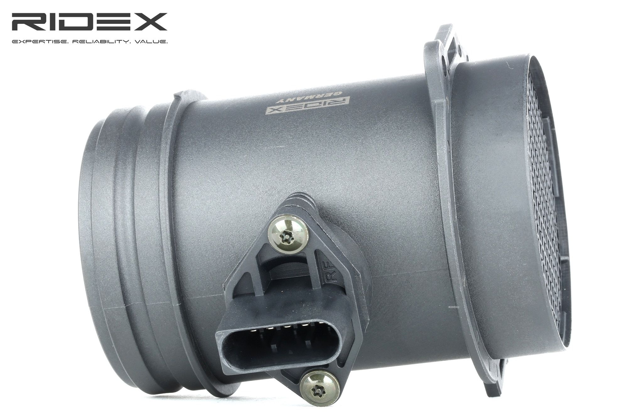 Side view of RIDEX 3926A0200 Mass air flow sensor with housing