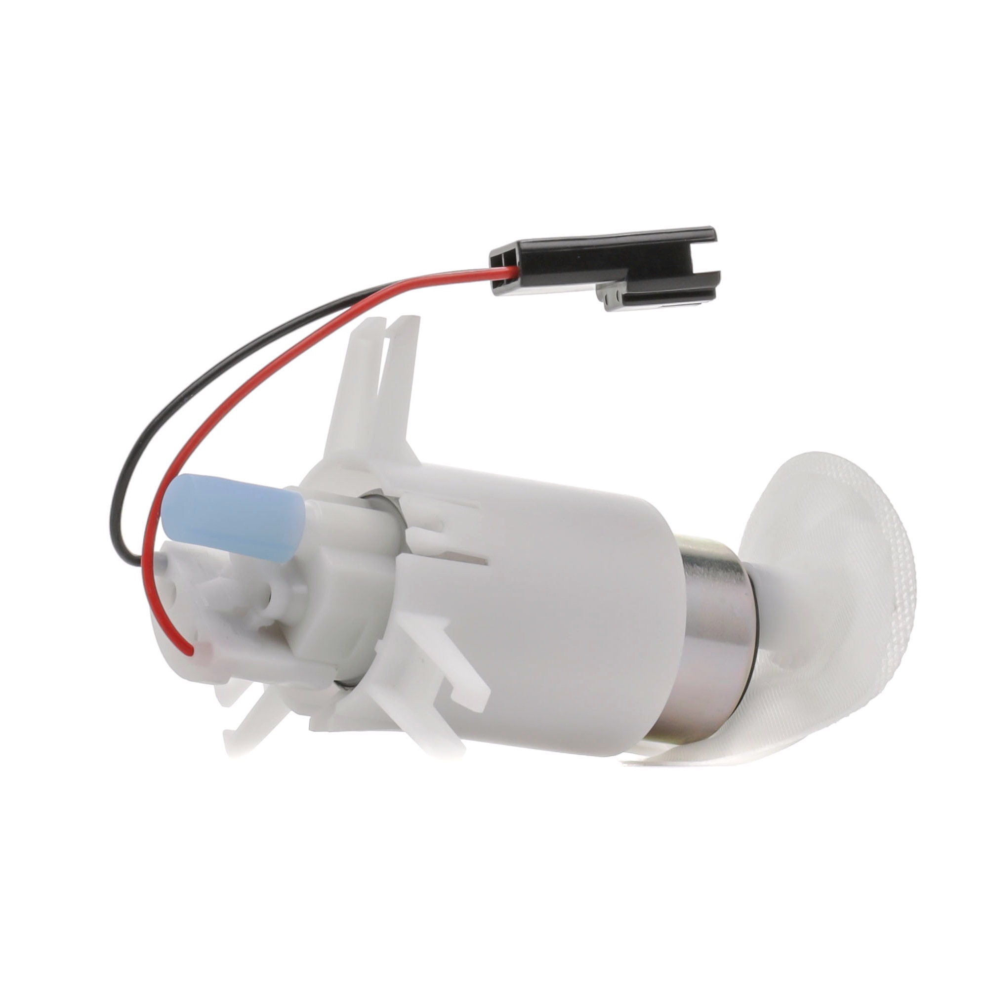 Side view of RIDEX 458F0027 Fuel Pump Electric, with fastening material