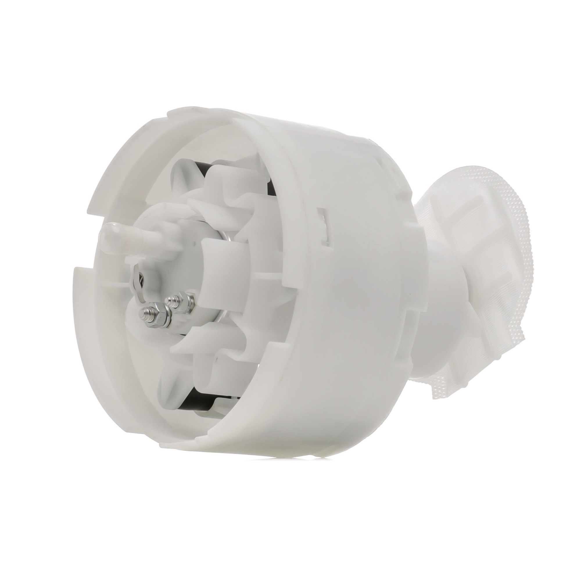 Side view of RIDEX 458F0029 Fuel Pump Electric, Petrol, with pre-filter