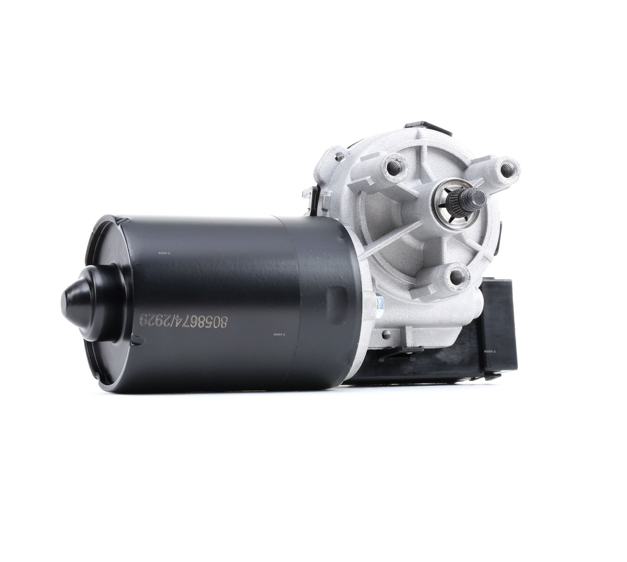 Side view of RIDEX 295W0019 Wiper Motor Front, for left-hand/right-hand drive vehicles
