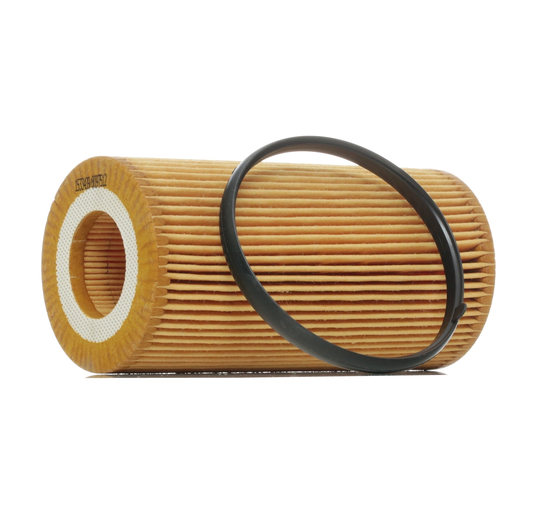 Side view of RIDEX 7O0045 Oil filter Filter Insert, with gasket/seal