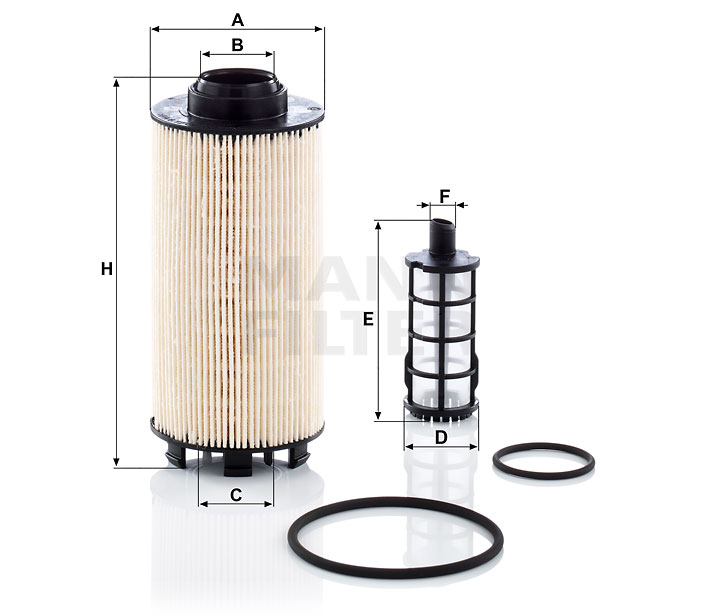 Degvielas filtrs PU 8010-2 x MANN-FILTER A936 090 65 52 MERCEDES-BENZ