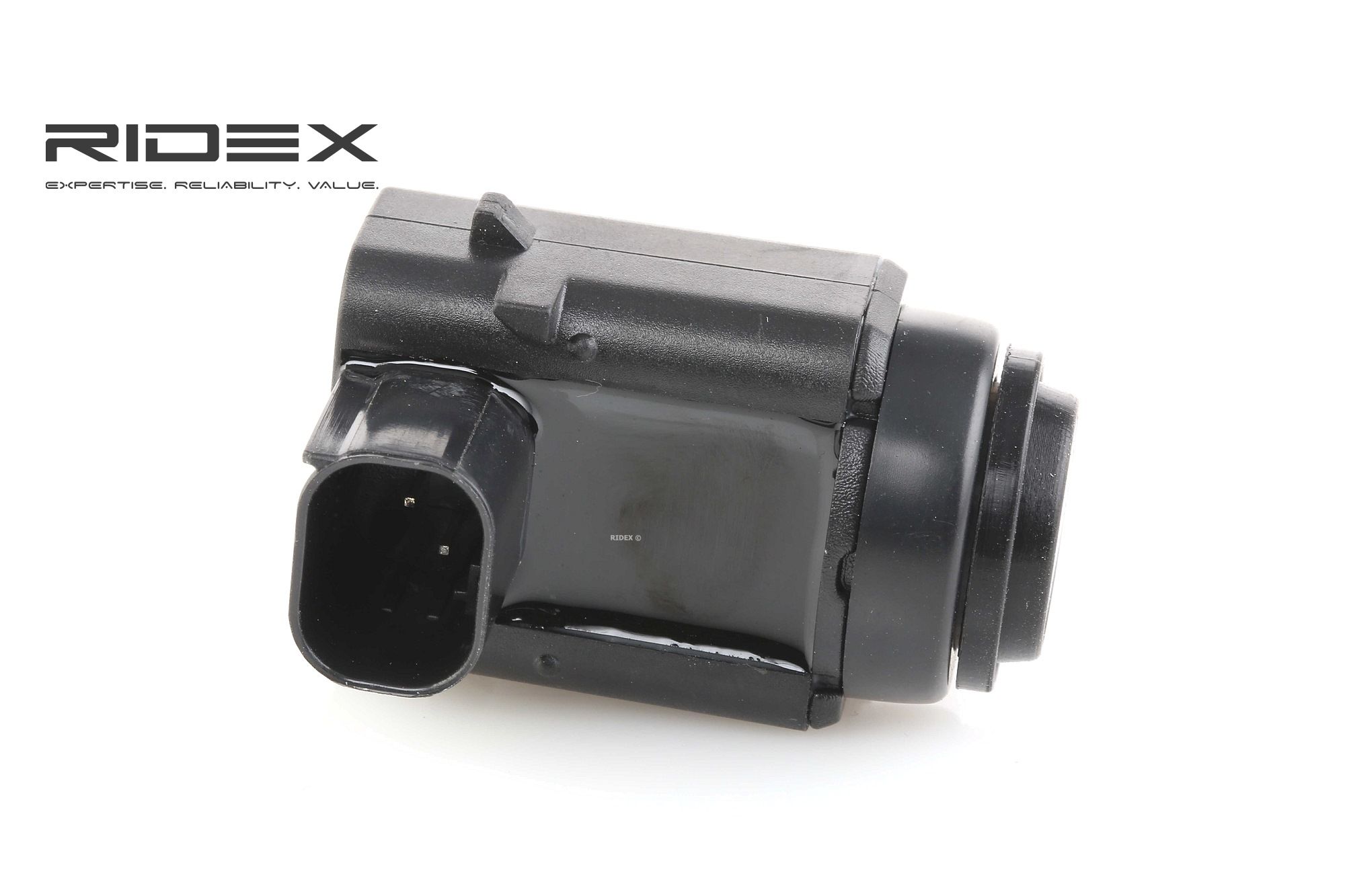 Side view of RIDEX 2412P0011 Parking Sensors Rear, black, Ultrasonic Sensor