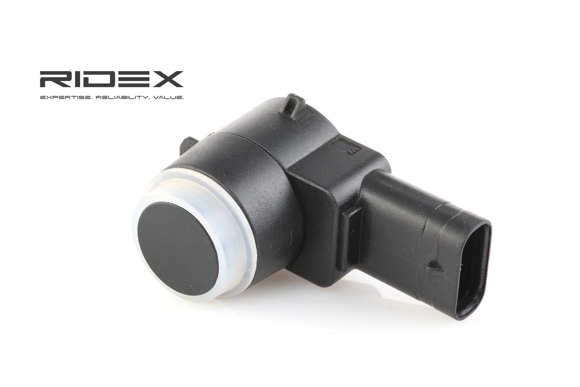 Side view of RIDEX 2412P0020 Parking Sensors Ultrasonic Sensor, black, Front and Rear