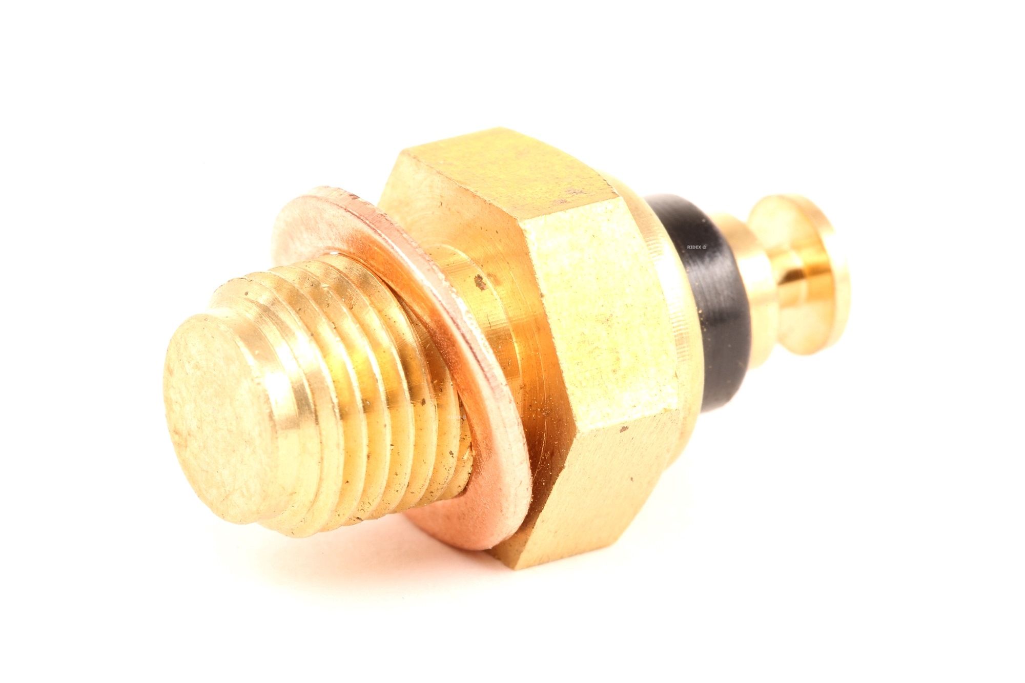 Side view of RIDEX 830C0003 Coolant Temperature Sensor black, with seal ring