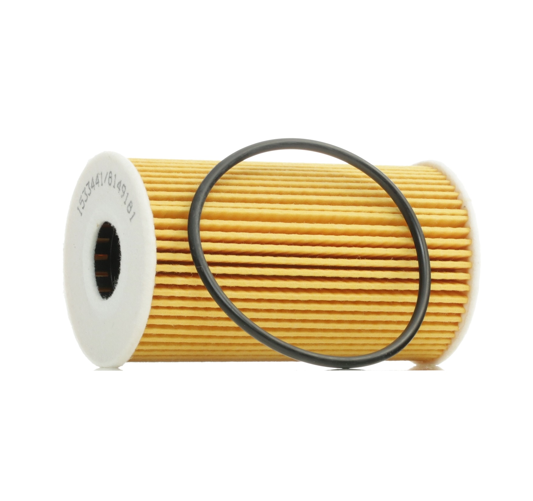 Side view of RIDEX 7O0109 Oil filter Filter Insert, with gaskets/seals