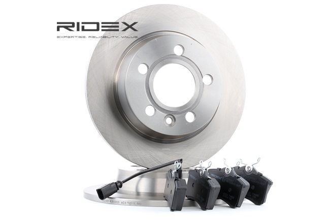 Brake discs and pads set 3405B0038 RIDEX 95WX-2A315-AC Volkswagen