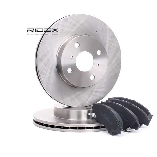 RIDEX 3405B0262 Kit de discos de freno y pastillas Toyota Corolla e11 Liftback 1.9 D 69 cv Gasóleo precio