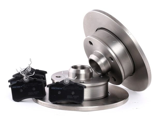 RIDEX 3405B0109 Bremseklodser og skiver VW Jetta 2 1.8 90 HK Benzin pris