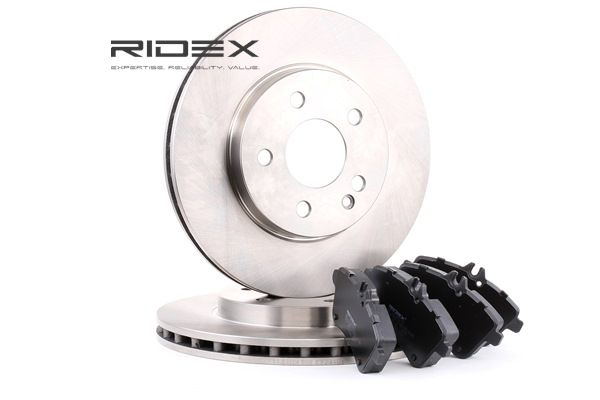 RIDEX 3405B0082 Kit disque et plaquette de frein Mercedes W169 A 200 2.0 Turbo (169.034, 169.334) 193 CV Essence 2009