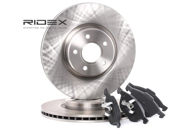 RIDEX 3405B0135 Remschijven en blokken, set Ford Kuga dm2 1.5 EcoBoost 120 Pk Benzine prijs
